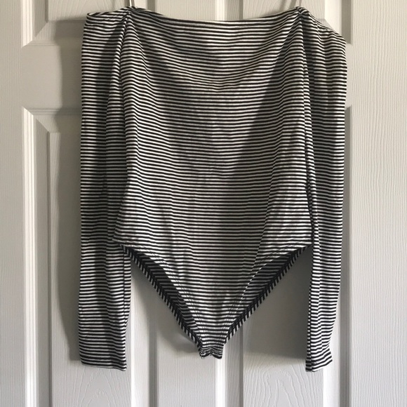 Forever 21 Off Shoulder Striped Bodysuit - Picture 2 of 6